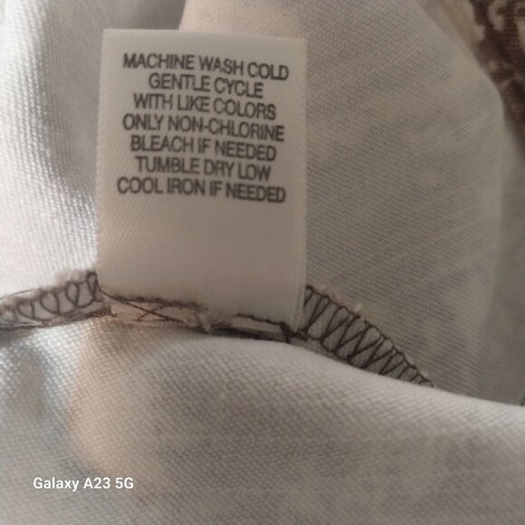 CL Banks Shacket Woman's Brown & White Patterned Button-Front Jacket Lightweigh - Picture 7 of 7